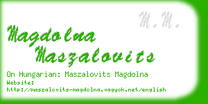 magdolna maszalovits business card